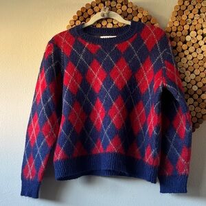 Sandro Jona Argyle Sweater in size 1 / Small
